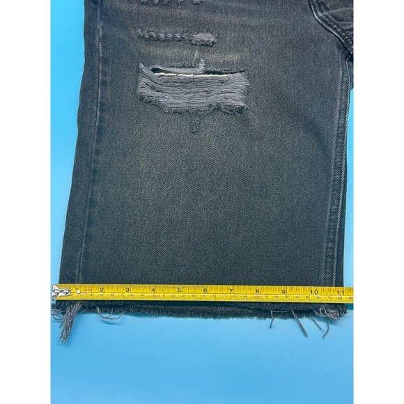 Levi's 469 Loose Shorts Men's 32X12 Black Distressed Denim - Picture 7 of 7